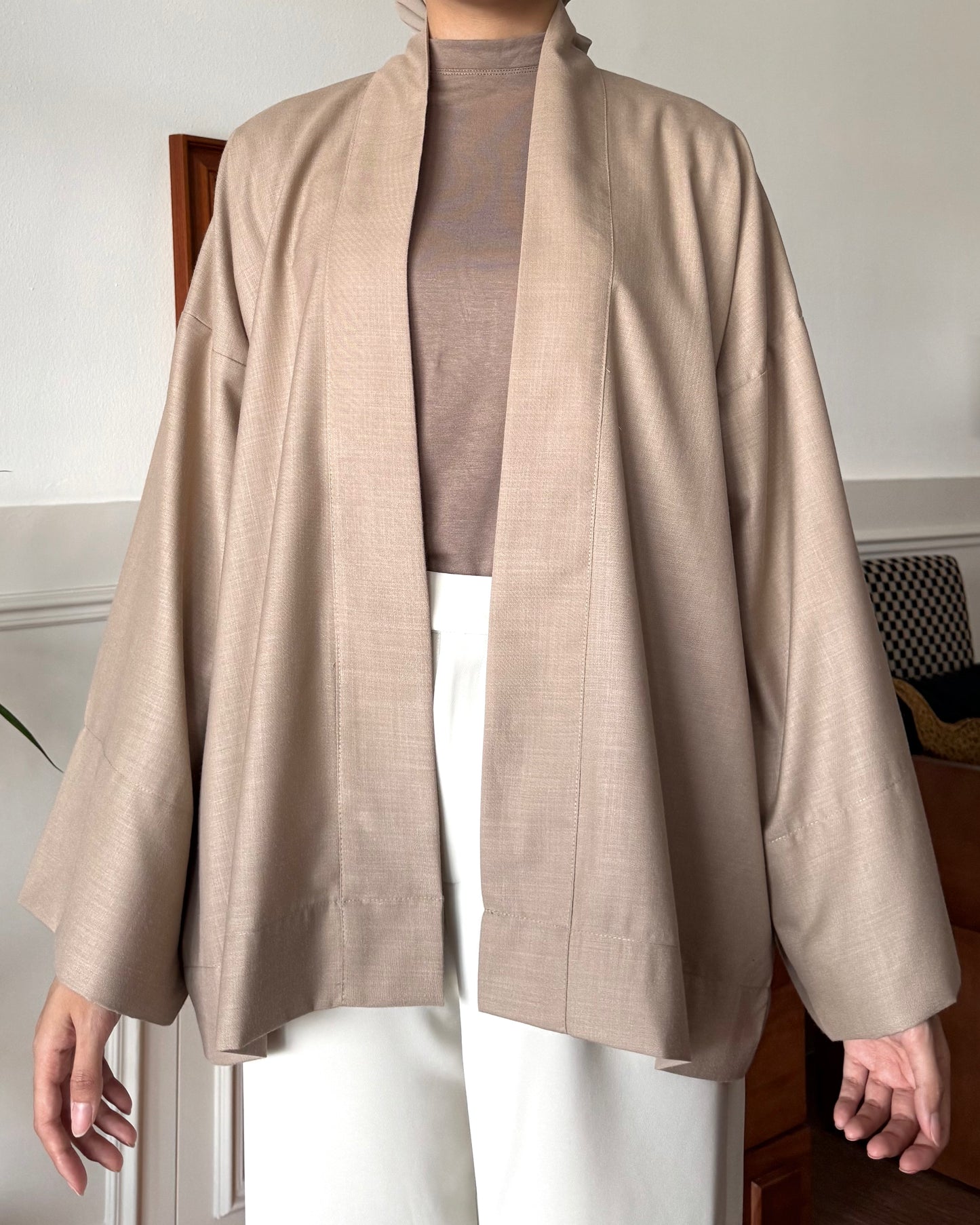 Kimono Top in Ash Brown